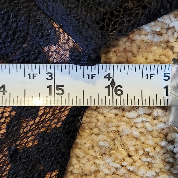 CAbi Lace Illusion Cocktail Dress Size  Small Colors Black and Nude - Picture 5 of 12